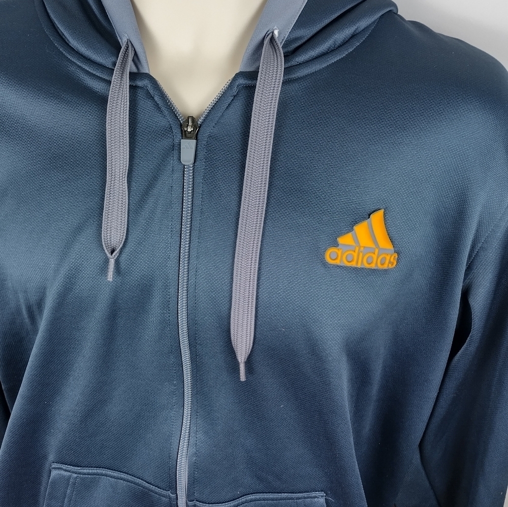 Adidas Men's Full Zip Jacket Hoodie Drifit Fleece Size XL Active Wear - Picture 15 of 15